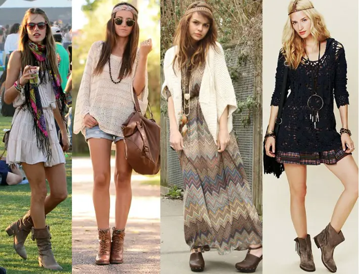 roupas femininas hippie chic
