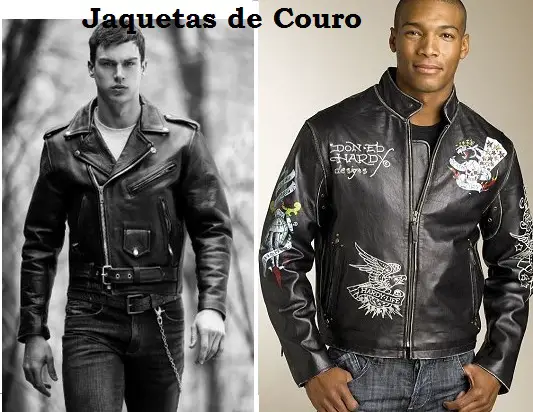 modelos de jaqueta de couro masculina