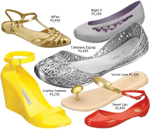 sandalias de plastico da moda