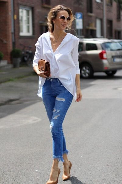 Estilo Casual - Blusinha Branca e Calça Jeans