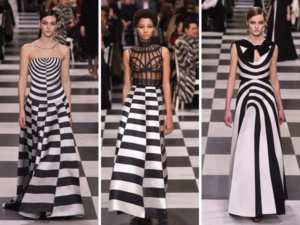 Modelos Usam Preto e Branco na Semana de Alta Costura em Paris
