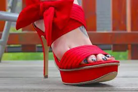 Sapato Alto Vermelho